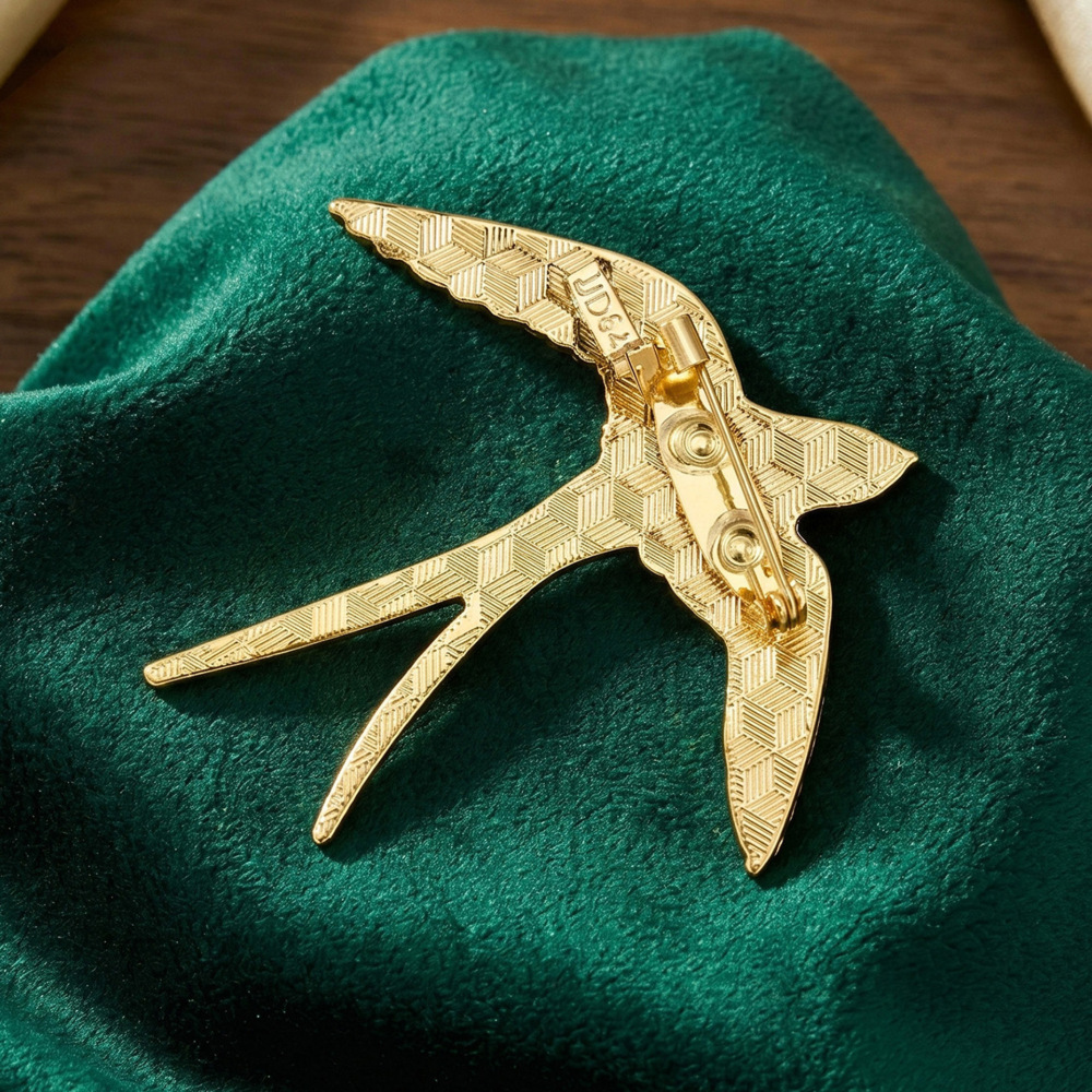 Simple Series Daily Birds Metal Brooches h5Picture2