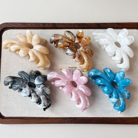 Eenvoudige Serie Casual Bloemen Effen Kleur Verloop Acryl Haarclips