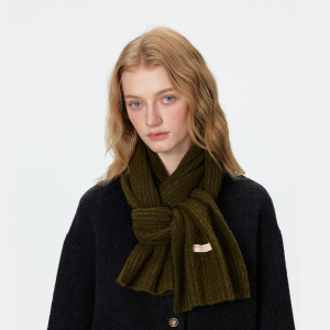 Simple Series Casual Solid Color Wool Polyester Blend Winter Scarves h5 Picture3