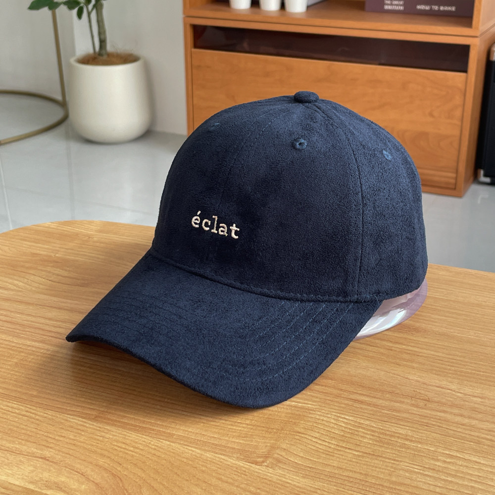 Simple Series Casual Letter Solid Color Suede Baseball Cap 