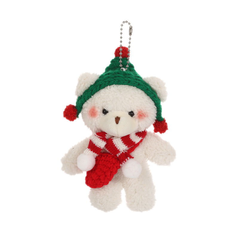 Cute Christmas Bear Plush Bag Charms