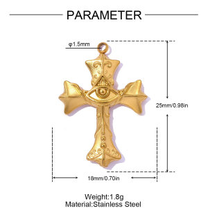 Classic Series Diy Devil's Eye Star Horseshoe-Shaped Stainless Steel Waterproof Women's Pendants h5