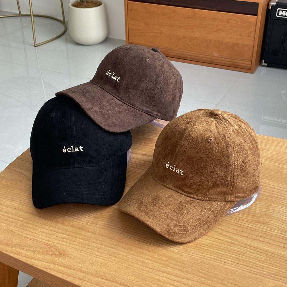 Simple Series Casual Letter Solid Color Suede Baseball Cap Picture3