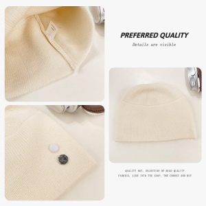 Simple Series Daily Solid Color Polyester Unisex Beanie h5 Picture3