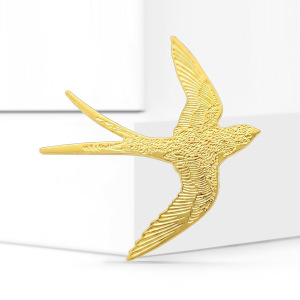 Simple Series Daily Birds Metal Brooches h5 Picture3