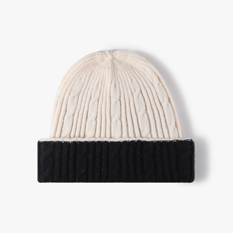 Simple Series Daily Mixed Color Wool Polyester Blend Beanie 
