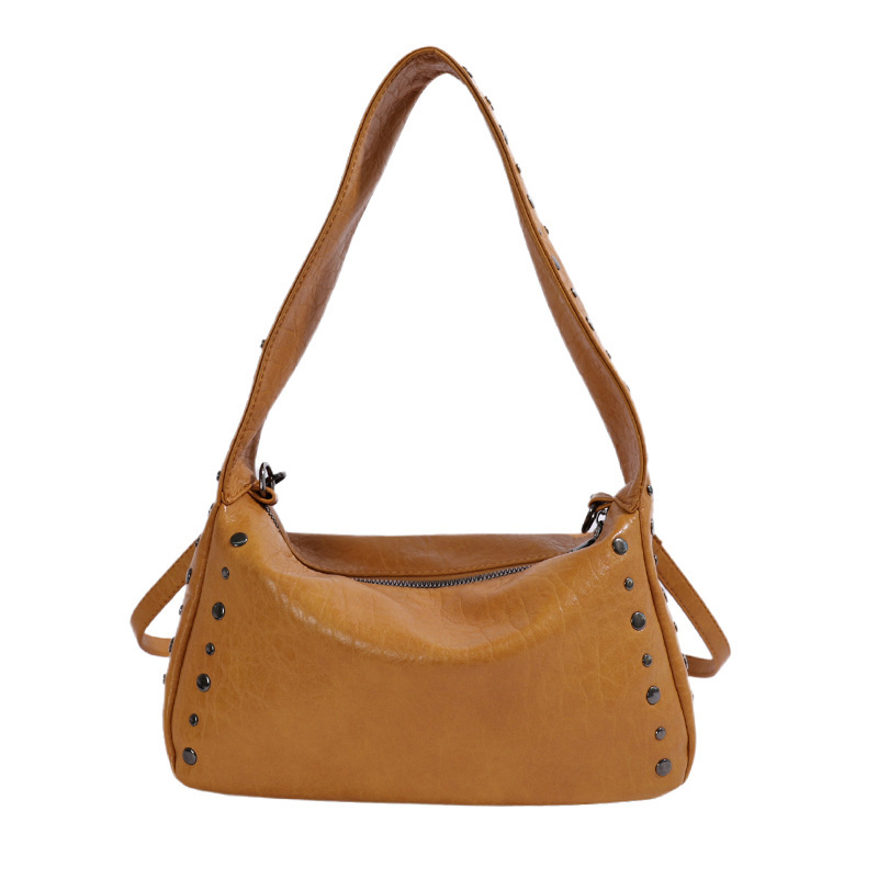 Streetwear Style Studded Rivet Pu Women's Shoulder Bags