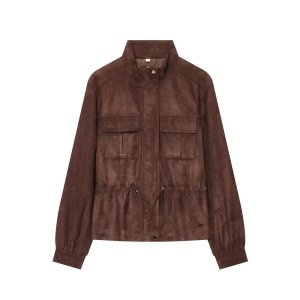 Retro Solid Color Tie-Up Straight  Jackets & Coats h5 