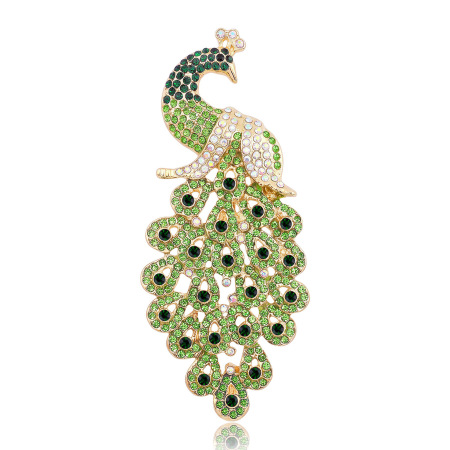 Luxurious Series Natural Animal Solid Color Birds Metal Rhinestone Brooches