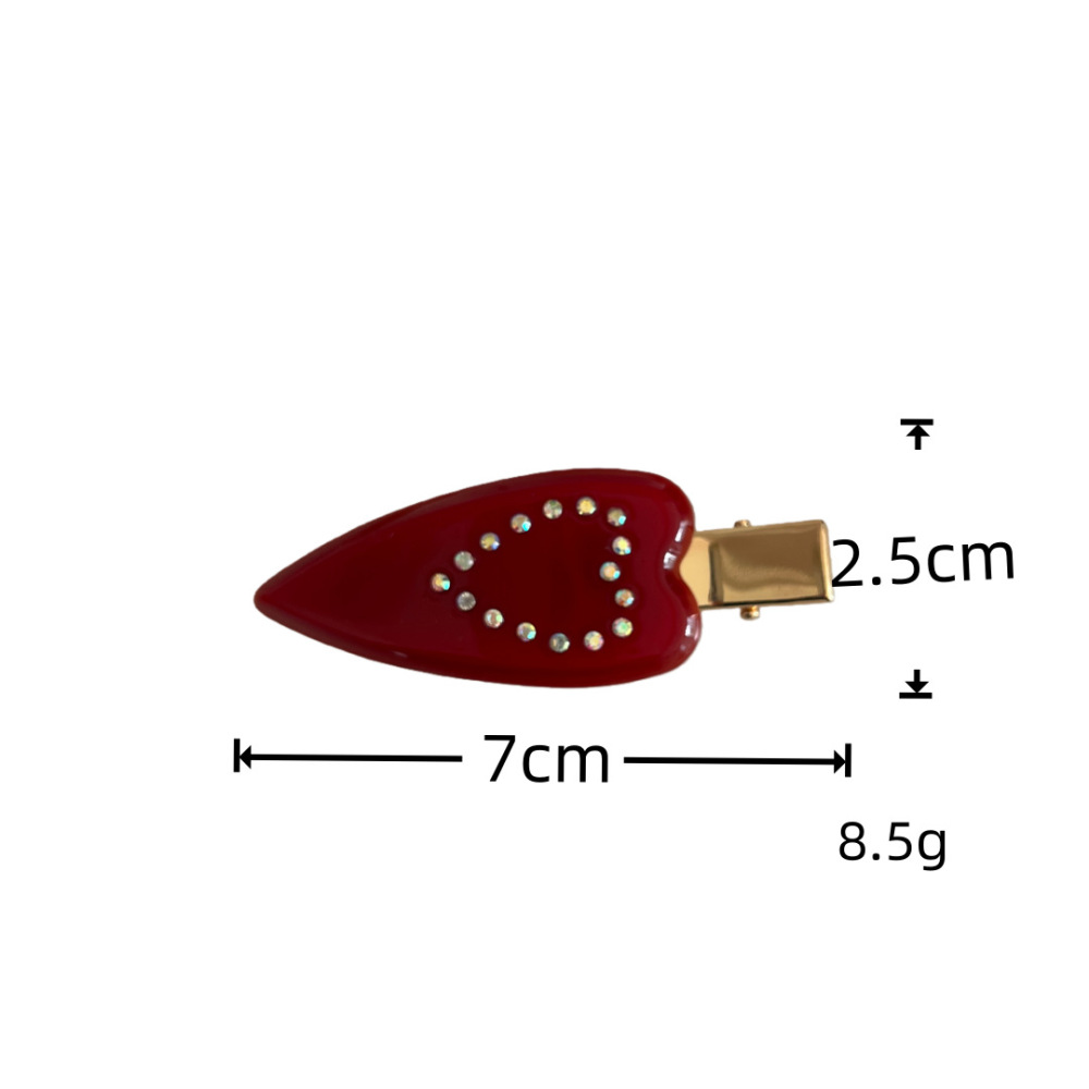 Simple Series Daily Heart Leopard Print Gradient Color Acetate Rhinestone Hair Clips h5Picture4