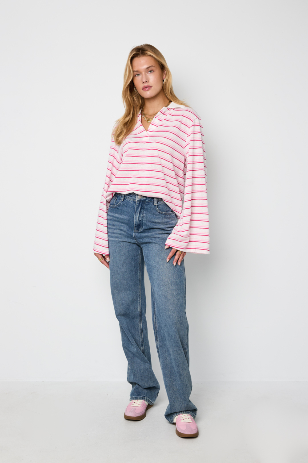 Striped Stretch Polo Coord Picture4