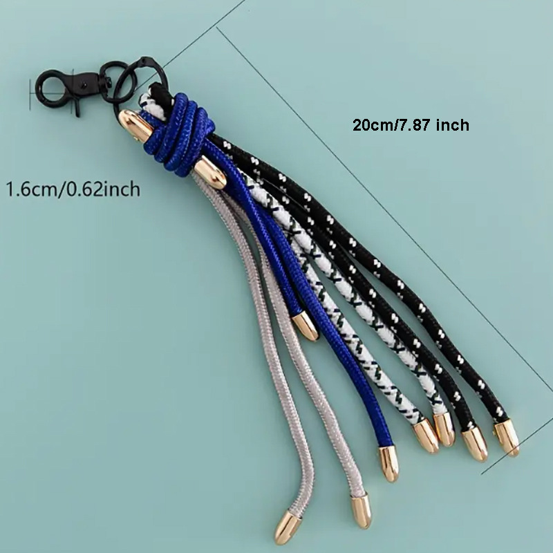 Simple Series Casual Twist Tassel Mixed Color Nylon Bag Charms Picture7
