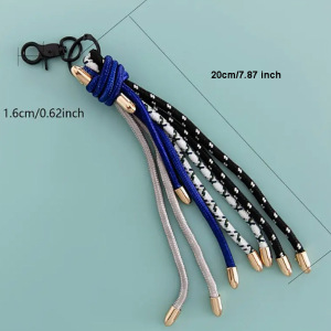 Simple Series Casual Twist Tassel Mixed Color Nylon Bag Charms h5 Picture7