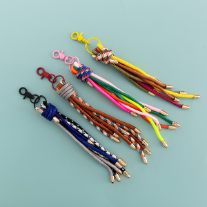 Simple Series Casual Twist Tassel Mixed Color Nylon Bag Charms h5 Picture6
