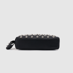 Old Money Style Metal Hardware Studded Solid Color Rivet Pu Women's Square Shoulder Bags h5 Picture4