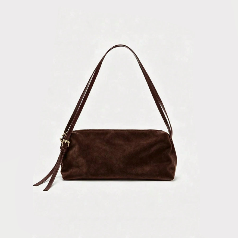 Minimalist Style None Solid Color Suede Women's Square Shoulder Bags Picture2