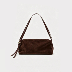 Minimalist Style None Solid Color Suede Women's Square Shoulder Bags h5 Picture2