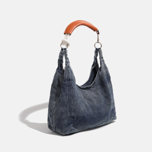 Minimalist Style None Solid Color Fabric Women's Trapezoid Handbags h5 Picture2