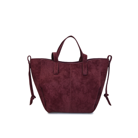 Casual Style None Solid Color Suede Women's Trapezoid Shoulder Bags 2