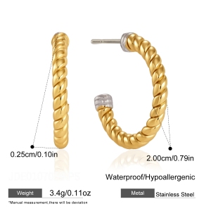 Simple Mixed Color Thread Stainless Steel Waterproof  Zircon Women's Stud Earrings h5 
