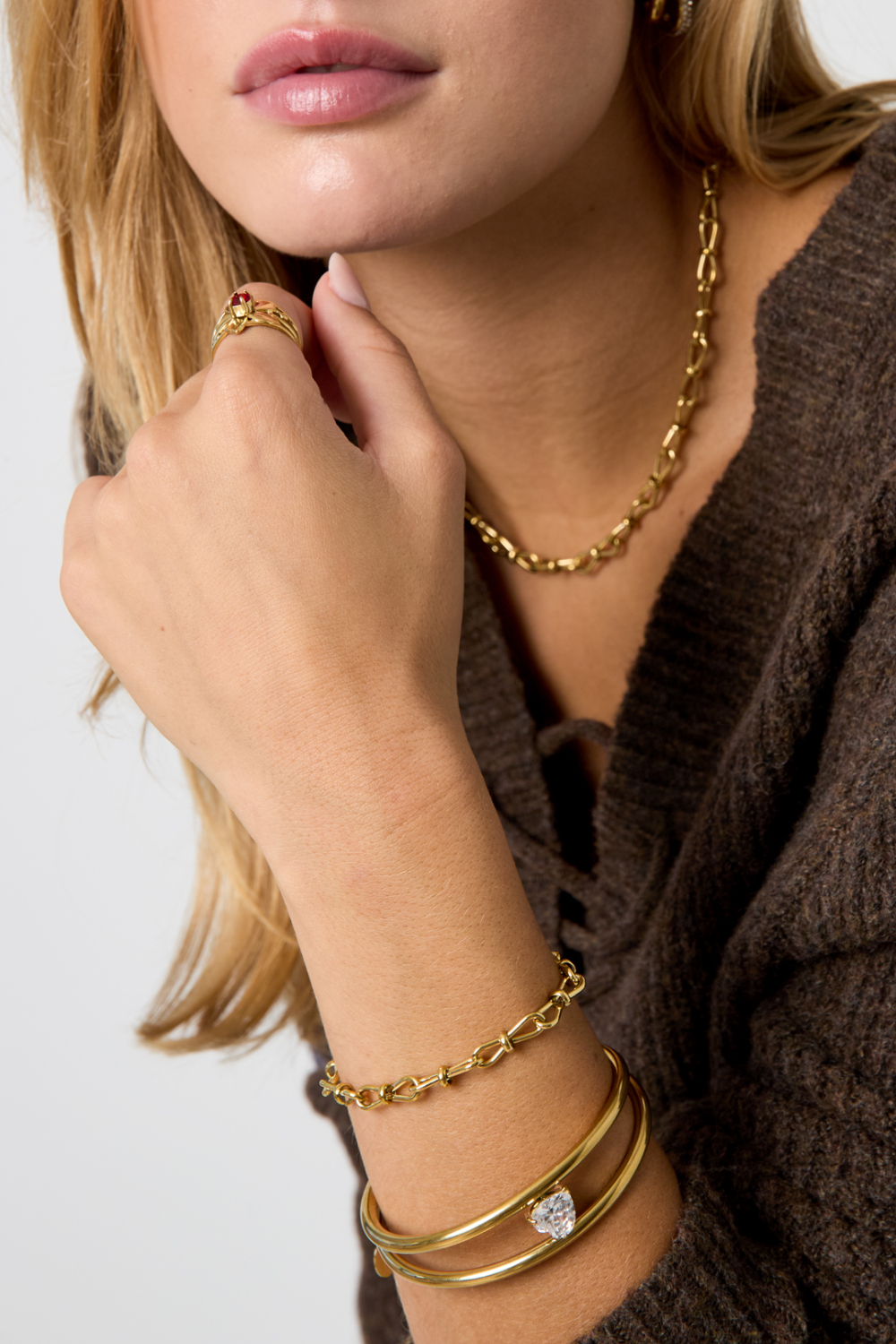 Edelstahl-Kettenarmbänder, Schlichte Alltags-Serie, Damenschmuck Bild2