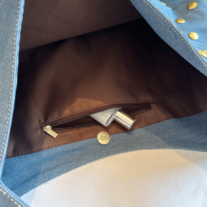Casual Style Metal Hardware Studded Solid Color Rivet Cotton Women's Square Shoulder Bags h5 Picture7