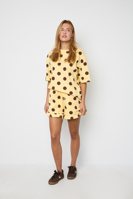 One Shoulder Polkadot Top