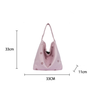 Casual Style Printed Solid Color Polka Dots Suede Women's Square Shoulder Bags h5 Picture8