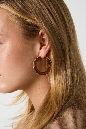Resin Hoop Earrings Irregular Shape Simple Daily Simple Series Women's Jewelry h5 Picture2