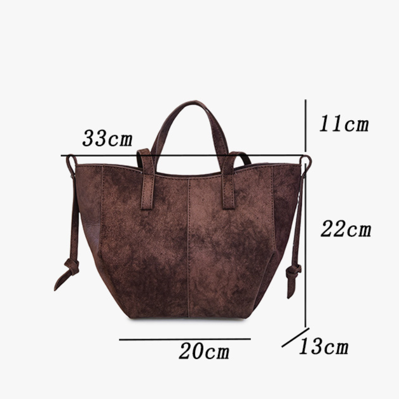 Casual Style None Solid Color Suede Women's Trapezoid Shoulder Bags h5Picture8