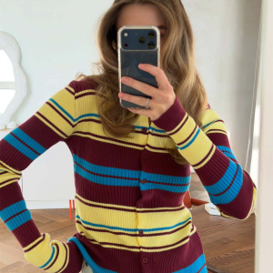 Retro Stripes Button Slim Fit  Knit Cardigan h5 Picture3