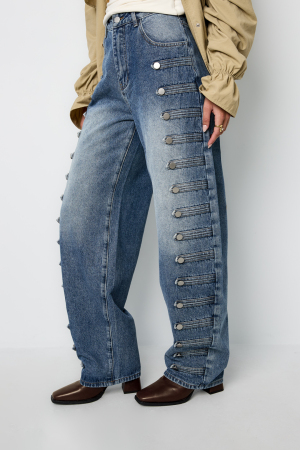 Jeans Militari Con Bottoni h5 Immagine3