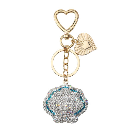 Luxurious Series Daily Heart Oceanic Style Shell Alloy Keychain