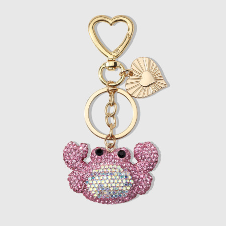 Luxurious Series Cute Heart Cartoon Alloy Rhinestone Keychain