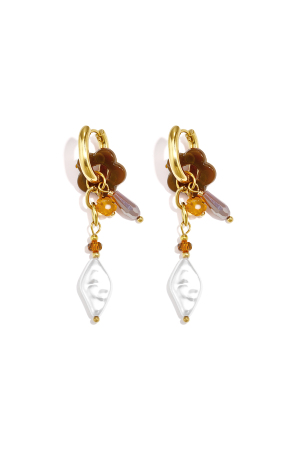 Stainless Steel Dangle Earrings Flower Casual Daily Romantic Series Women's Jewelry h5