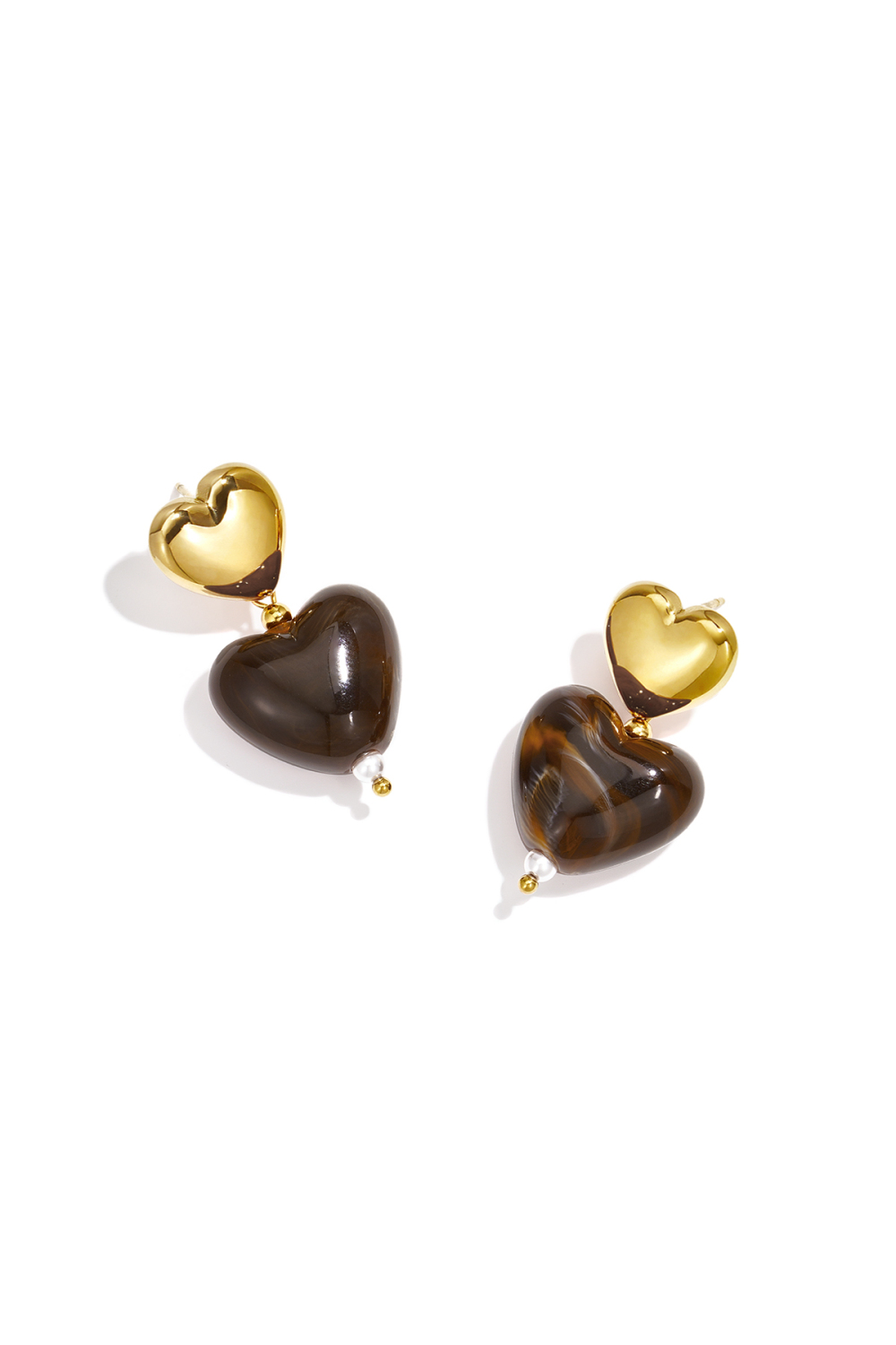 Stainless Steel Drop Earrings Heart Simple Daily Simple Series Women's Jewelry