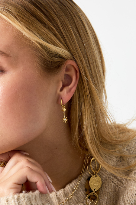 Stainless Steel Drop Earrings Star Simple Daily Simple Series Women's Jewelry 2