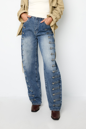 Jeans Militari Con Bottoni h5 Immagine5