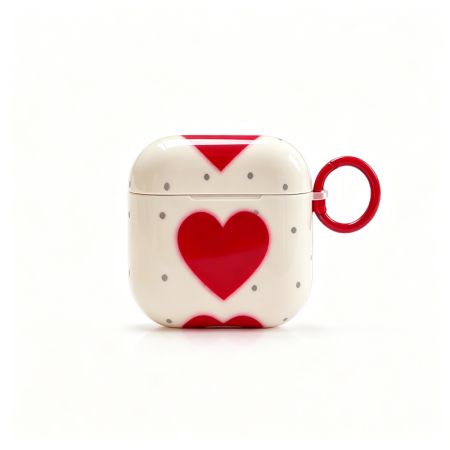 Heart Polka Dots Earphone Case