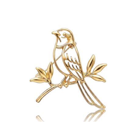 Simple Series Daily Solid Color Birds Metal Rhinestone Brooches
