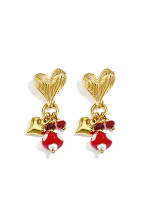 Stainless Steel Beads Earrings Heart Simple Daily Simple Series Women's Jewelry h5