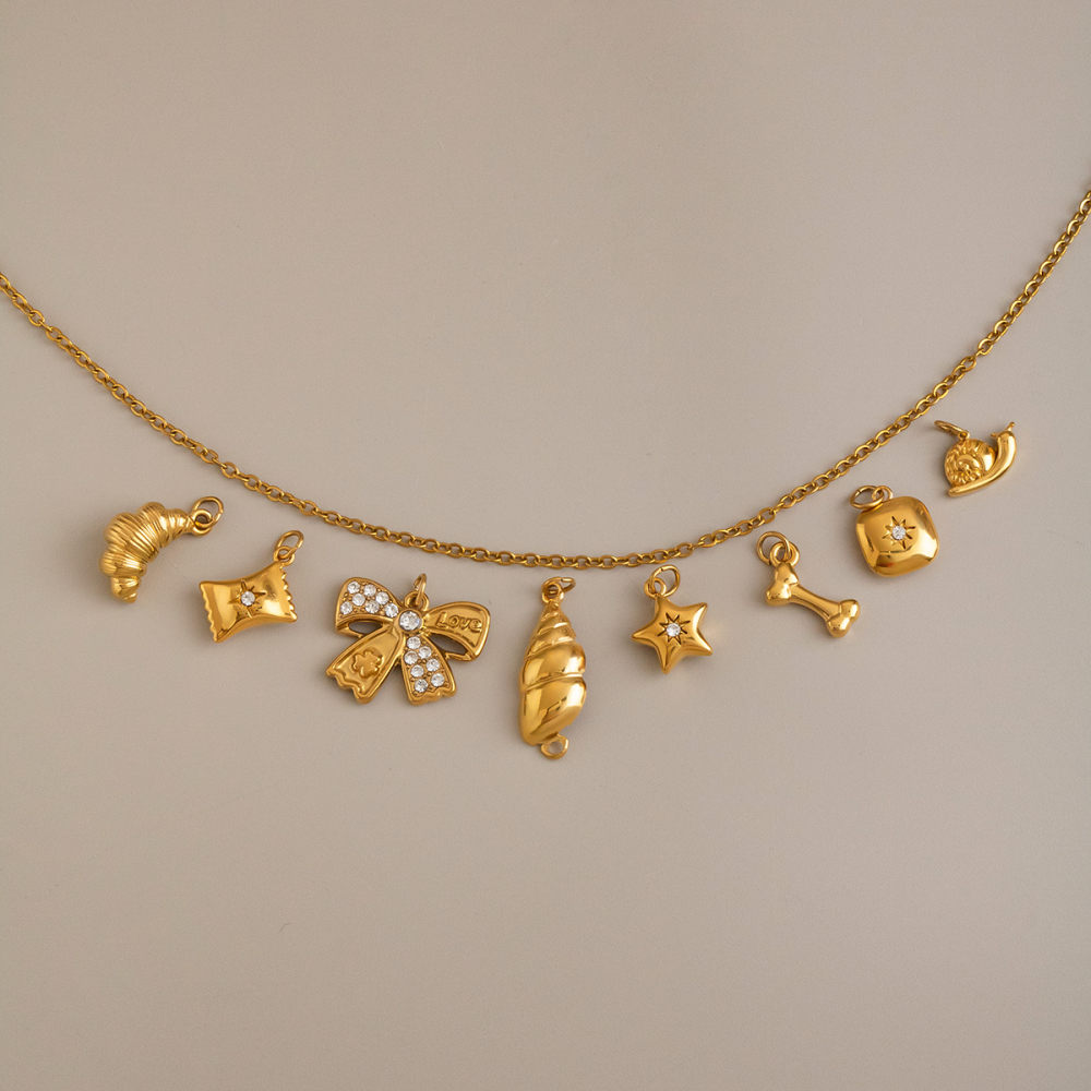 Stainless Steel Waterproof Gold Color Diy Pendants Picture5