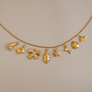 Stainless Steel Waterproof Gold Color Diy Pendants h5 Picture5