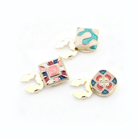 Classic Series Retro Irregular Shape Mixed Color Geometric Shape Alloy Cufflinks