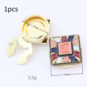 Classic Series Retro Irregular Shape Mixed Color Geometric Shape Alloy Cufflinks h5 Picture6