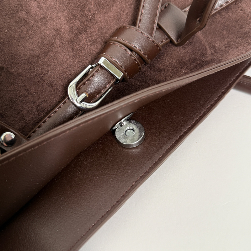Old Money Style Solid Color Suede Women's Tote Bag Picture5