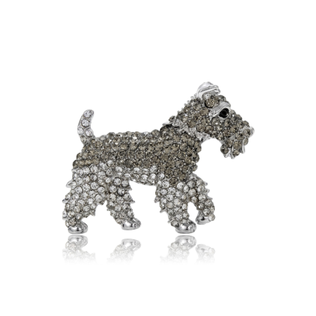 Luxurious Series Cute Animal Puppy Mixed Color Metal Rhinestone Brooches 2