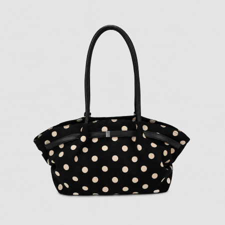 Parisian Chic Style Polka Dots Imitation Suede Women's Tote Bag