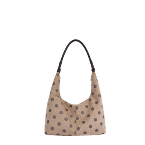 Parisian Chic Style Polka Dots Imitation Suede Women's Shoulder Bags h5 