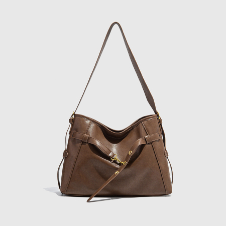 Bolso Tote De Mujer De Pu De Color Liso Con Herrajes Metálicos Estilo Oficina